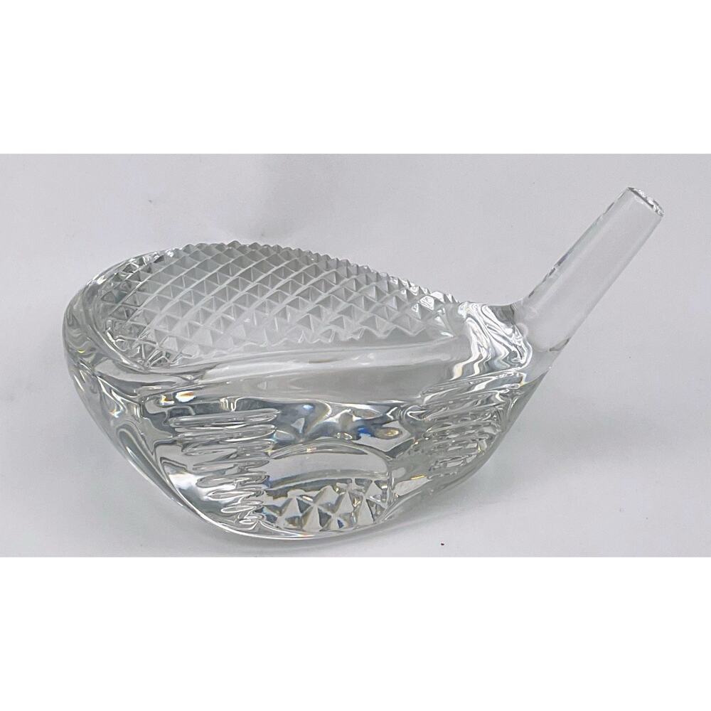 Waterford Crystal Golf Club Driver Head Paperweight Fathers Day Desk Office Gift